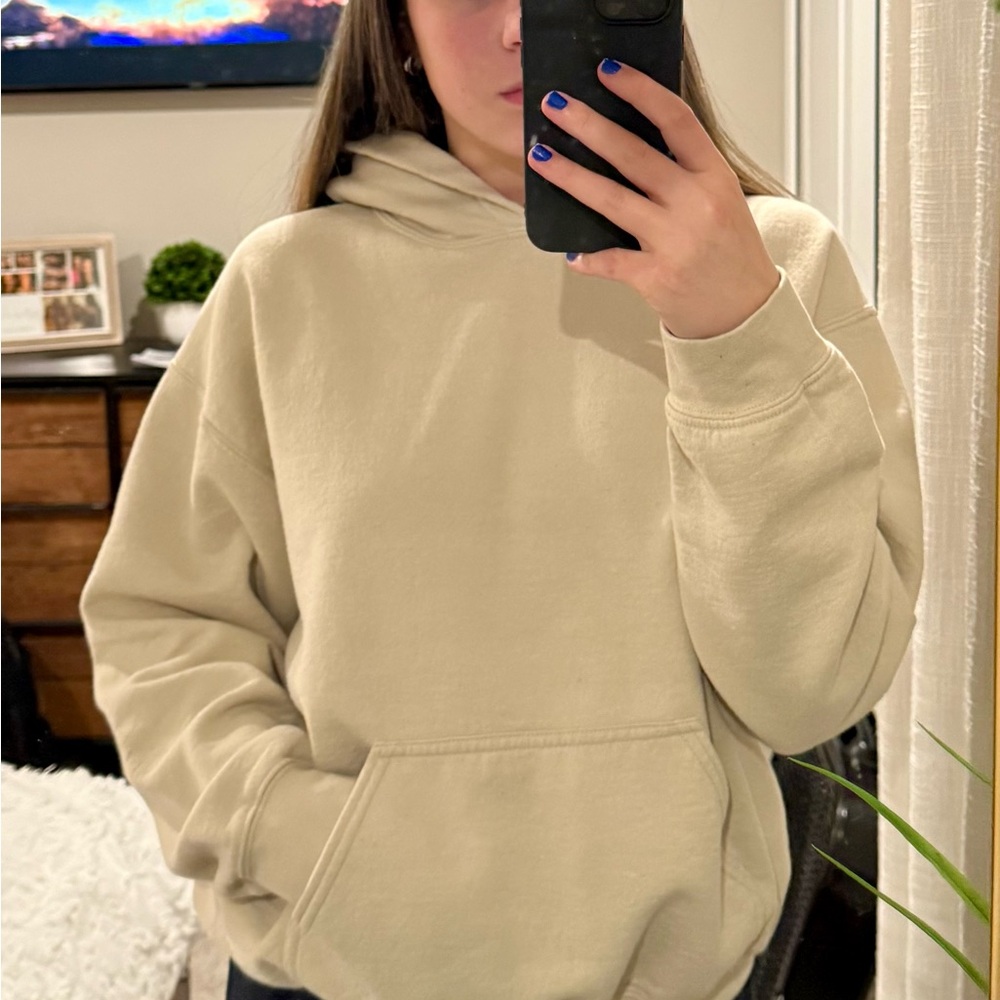 Beige Women's Hoodie Sweater